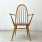 アーコール Ercol クエーカーチェア アームチェア UKビンテージ Vintage 英国家具 ●