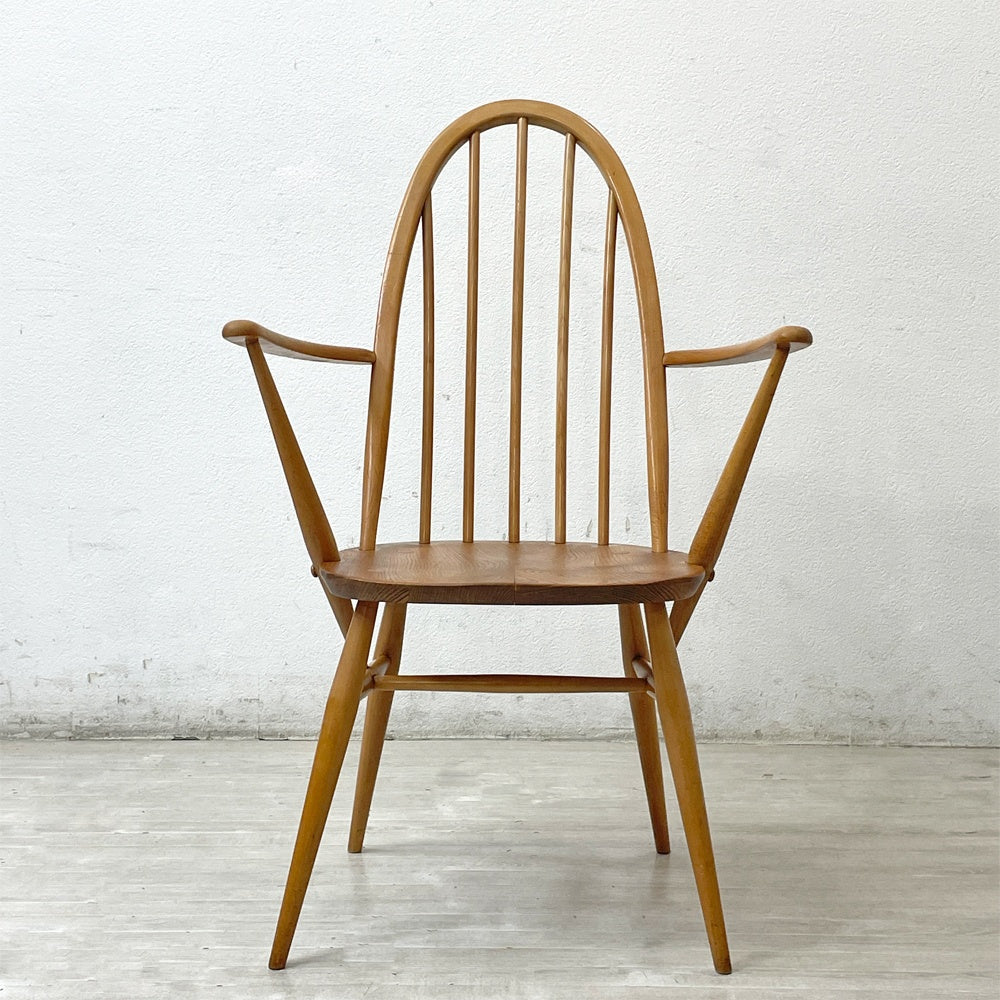 アーコール Ercol クエーカーチェア アームチェア UKビンテージ Vintage 英国家具 ●