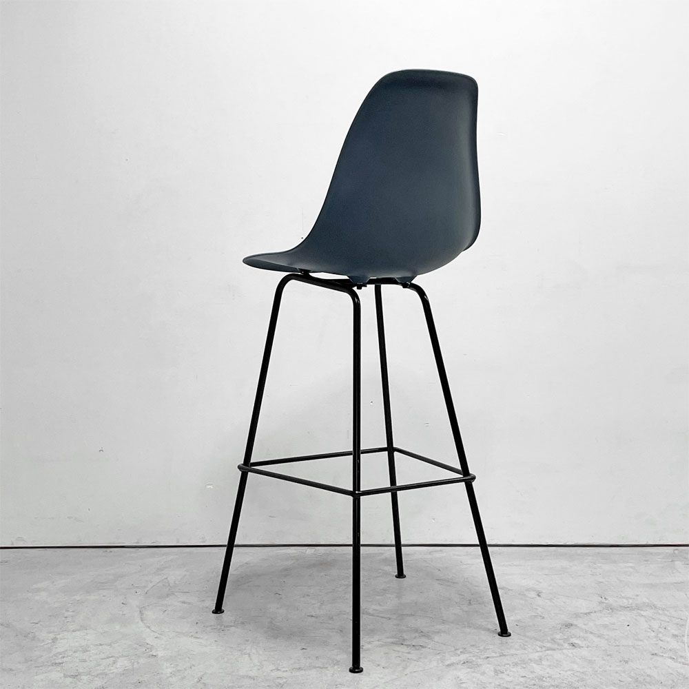 ハーマンミラー Herman Miller イームズプラスチックシェルスツール バーハイトスツール H115.5cm ポリプロピレン製 チャコール 廃番カラー ミッドセンチュリー A ●
