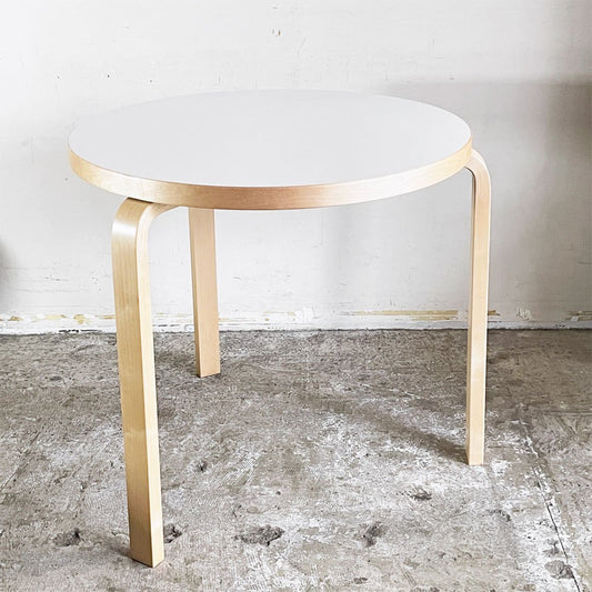 アルテック artek  90B ダイニングテーブル バーチ材 ホワイトラミネート 3本脚 アルヴァ・アアルト Alvar Aalto フィンランド 北欧 ■