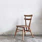 アーコール Ercol ダブルバックチェア キッズチェア イエロードット 黄色 スタッキング エルム材 UKビンテージ Vintage 英国家具 ■