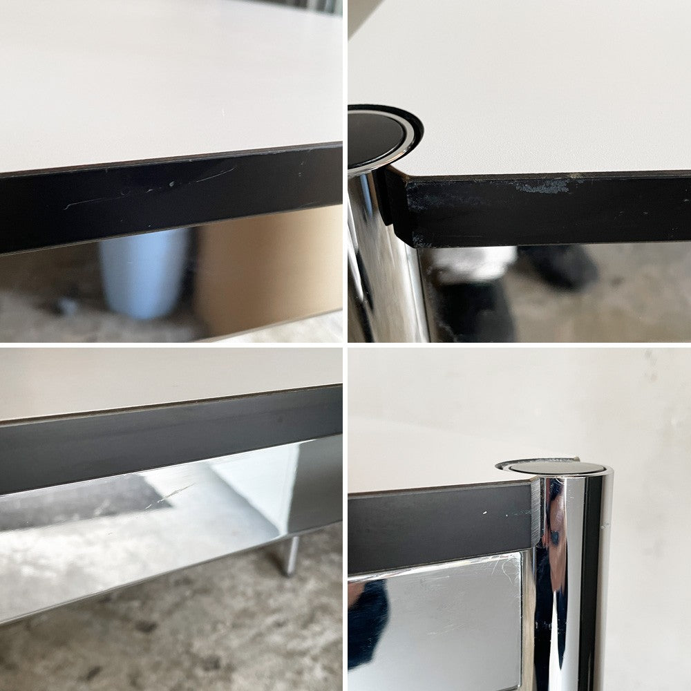 USMモジュラーファニチャー USM Haller USMハラーテーブル ワーキングデスク ダイニングテーブル パールグレーラミネート(ホワイト) W150 H74cm フリッツハラー スイス ■