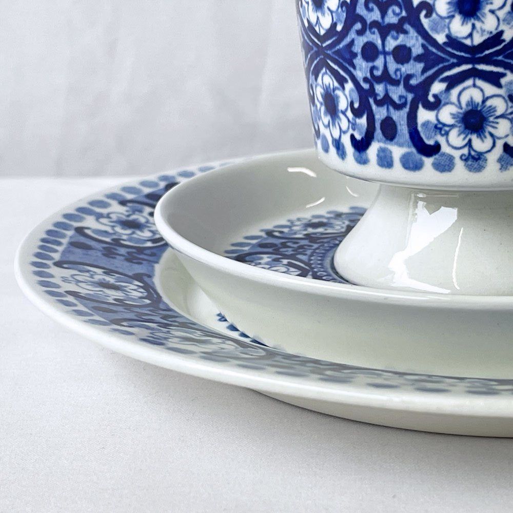 アラビア ARABIA アリ ALI ブルー カップ＆ソーサー トリオ ライヤ・ウオシッキネン 北欧ビンテージ フィンランド ◇