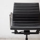ハーマンミラー Herman Miller イームズアルミナムグループチェア マネージメントチェア アルミバフベース ガス圧昇降仕様 5本脚 キャスタータイプ 本革 イームズ D ●