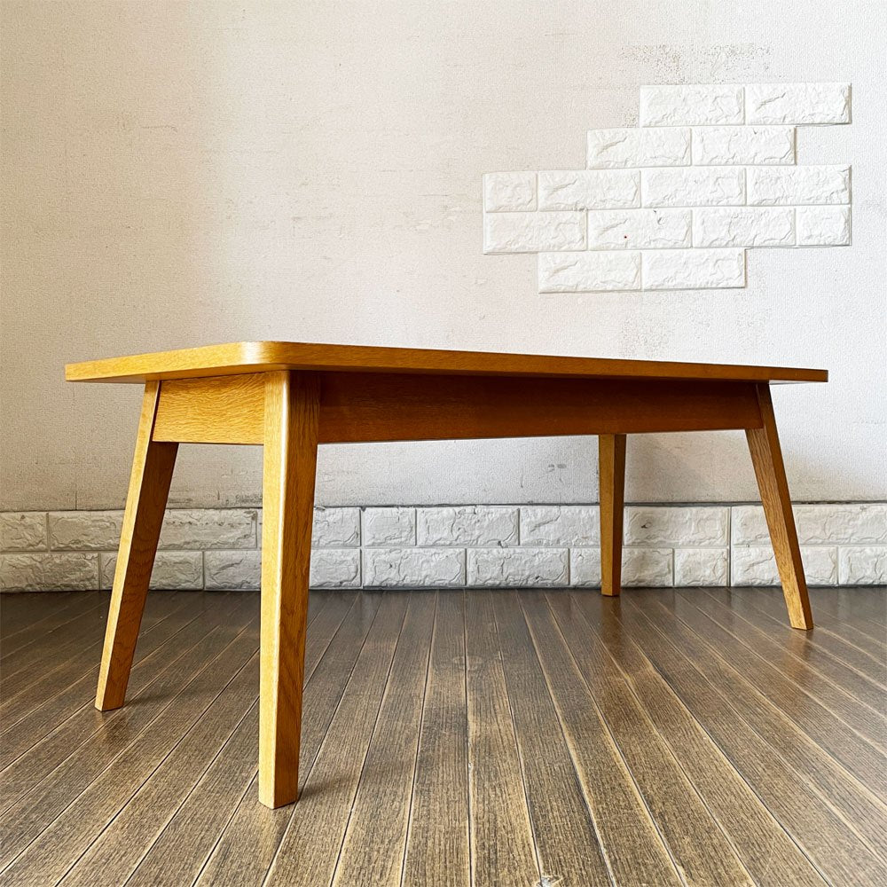 パシフィックファニチャーサービス P.F.S. デペンデントハウス ティーテーブル DH TEA TABLE ローテーブル Sサイズ W102cm ナラ材 ライトブラウン 定価￥52,800- ◎