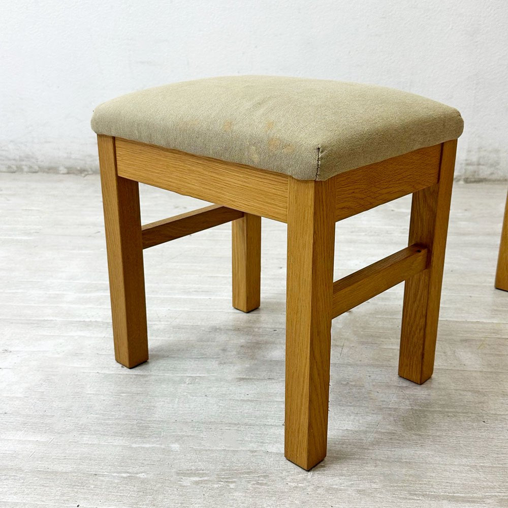 無印良品 MUJI タモ材 コンパクト ドレッサー 化粧台 デスク スツール付 W46cm ナチュラル 廃番 ●