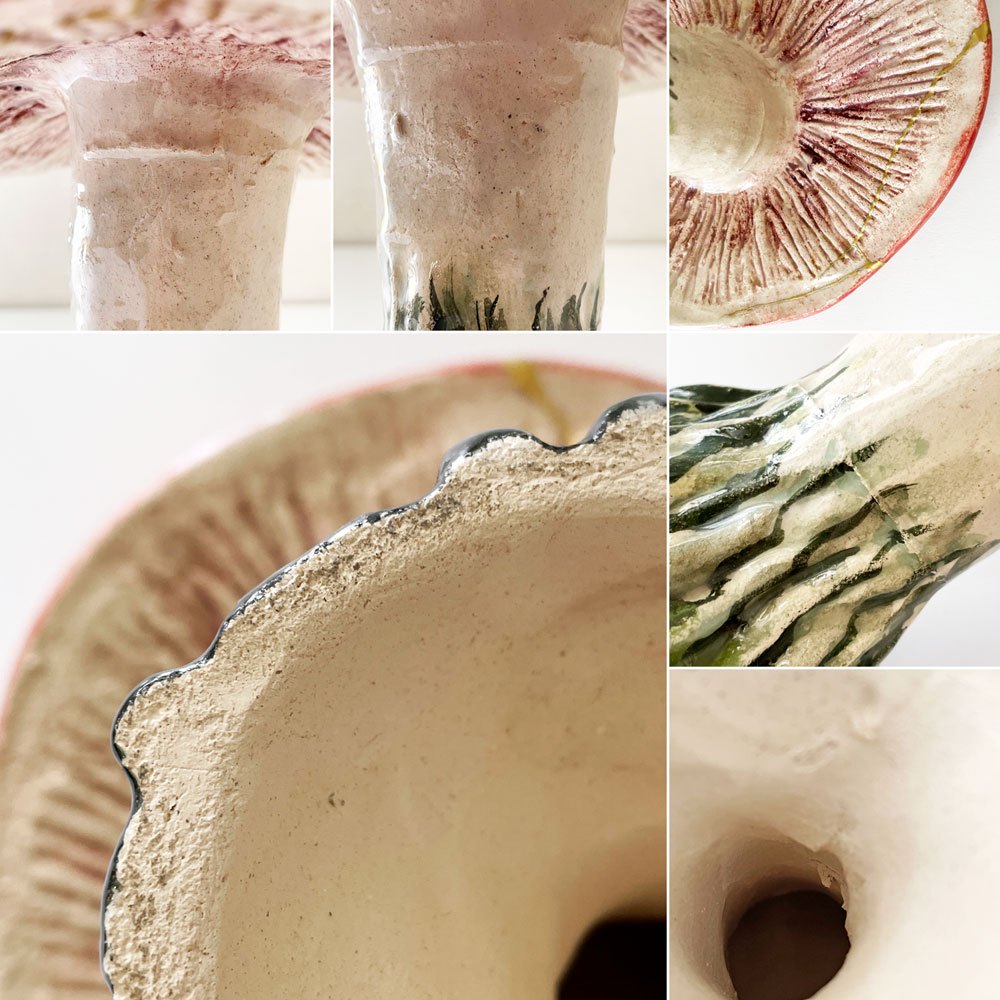 アスティエ・ド・ヴィラット Astier de Villatte ダディマッシュルーム Daddy Mushroom オーナメント オブジェ H15cm 金継ぎ補修有 ナタリー・レテ フランス ◎