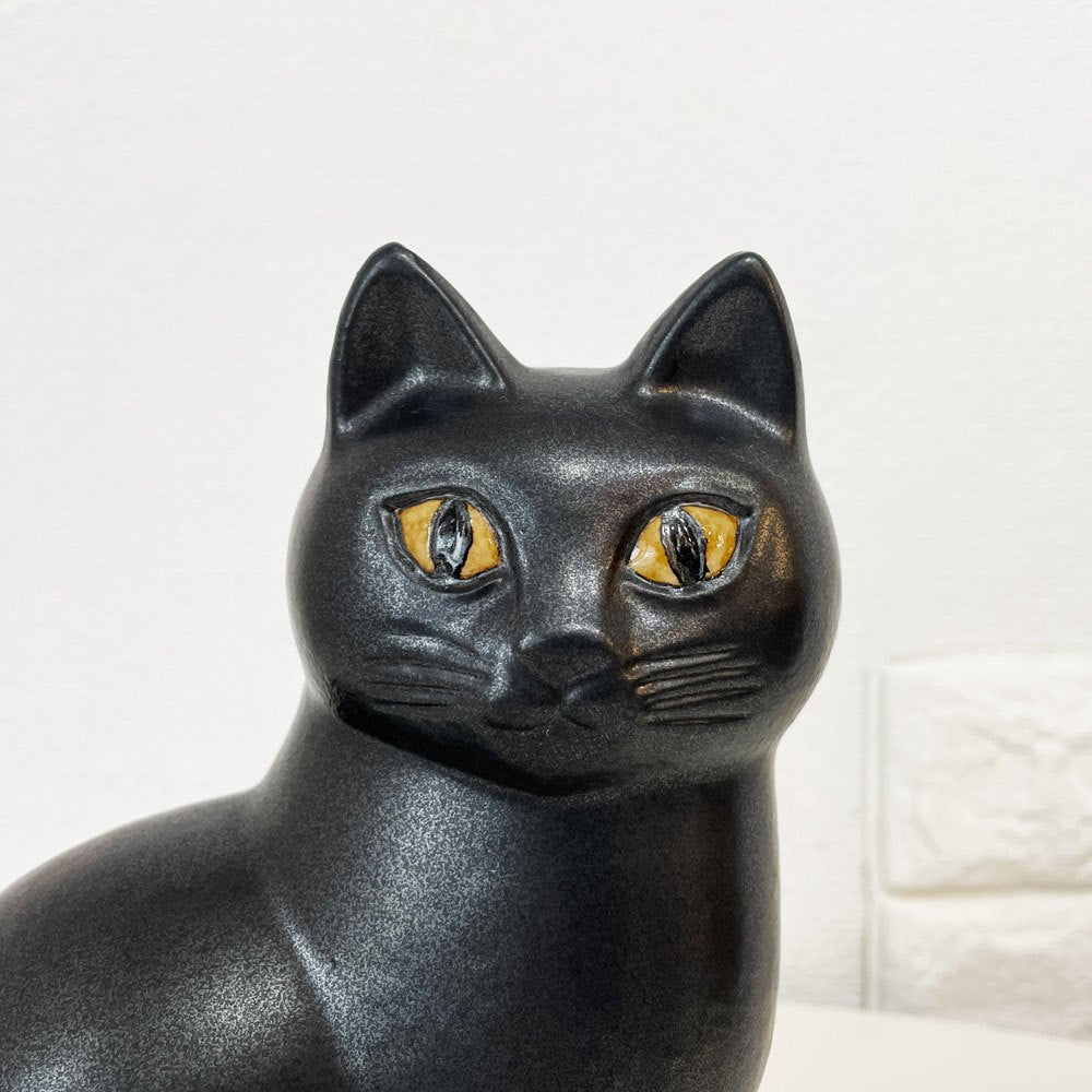 グスタフスベリ GUSTAVSBERG K-Studion 猫 キャット マンズ CAT MANS H20.5cm リサラーソン オブジェ 置物 北欧雑貨 北欧ビンテージ ◎