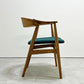モモナチュラル MOMO Natural クルーチェア CREW CHAIR アームチェア ダイニングチェア オーク材 グリーンファブリック ●