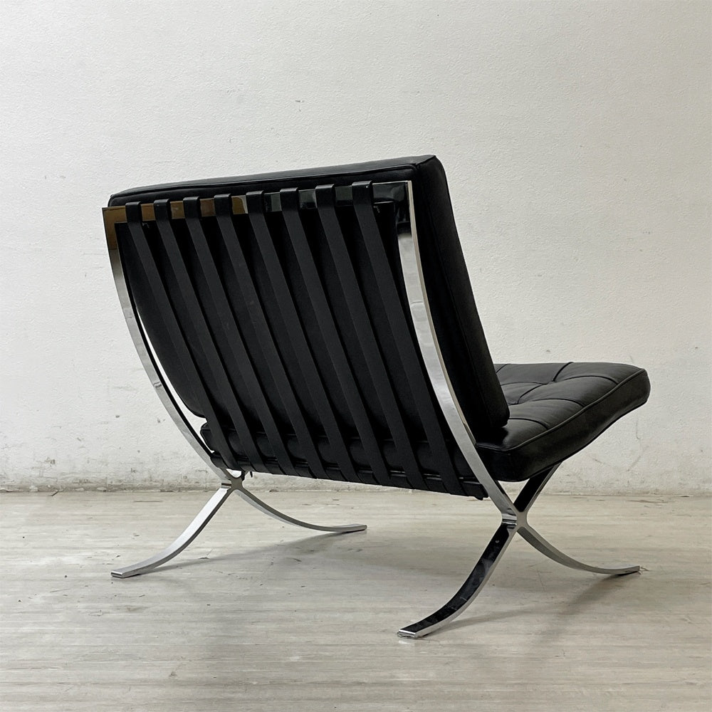 ミース・ファン・デル・ローエ バルセロナチェア Barcelona Chair リプロダクト品 本革 1シーターソファ モダンデザイン ●