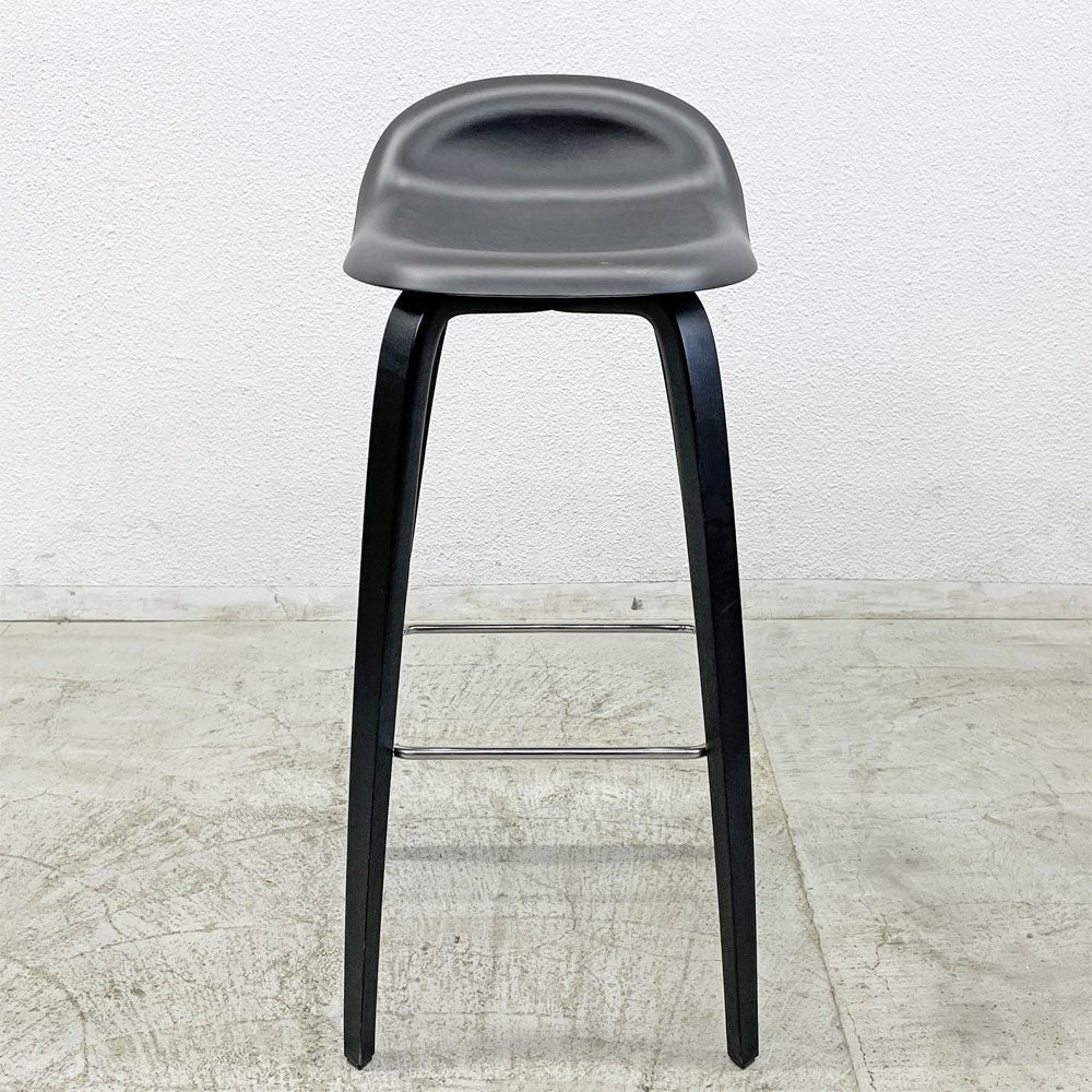 グビ GUBI 3D バースツール Bar Stool カウンターチェア KOMPLOT DESIGN ブラック ウォールナット材 デンマーク 定価281,462円 B 〓