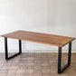 かなでもの KANADEMONO ザ・テーブル THE TABLE ウォールナット天板 幅180cm ブラック スチール スクエアベース ワークデスク インダストリアルデザイン ◇