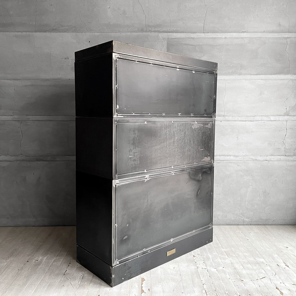 ジャーナルスタンダードファニチャー journal standard Furniture クリスティー CHRYSTIE スタッキングキャビネット3段 アイアン OPEN MODULE Sサイズ 2個 / Lサイズ 1個 + TOP&BOTTOM 合計定価￥112,200- ♪
