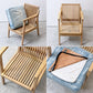 ダブルティー WTW アペルト チェア APERTO CHAIR NT アームチェア ラウンジチェア 1Pソファ アッシュ材 デニム地 西海岸 ウエストコースト ●