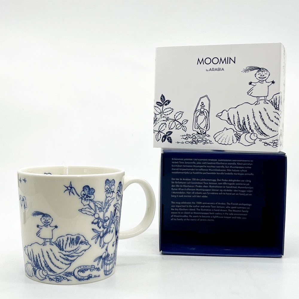 アラビア ARABIA ムーミンマグ MOOMIN シーブリーズ Sea breeze アラビア150周年記念 2023年 フィンランド 北欧食器 箱付き ●