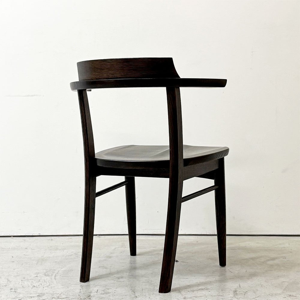 柏木工 KASHIWA ソフィー Sophie ダイニングチェア オーク無垢材 ハーフアーム ダークブラウン 飛騨家具 A ●