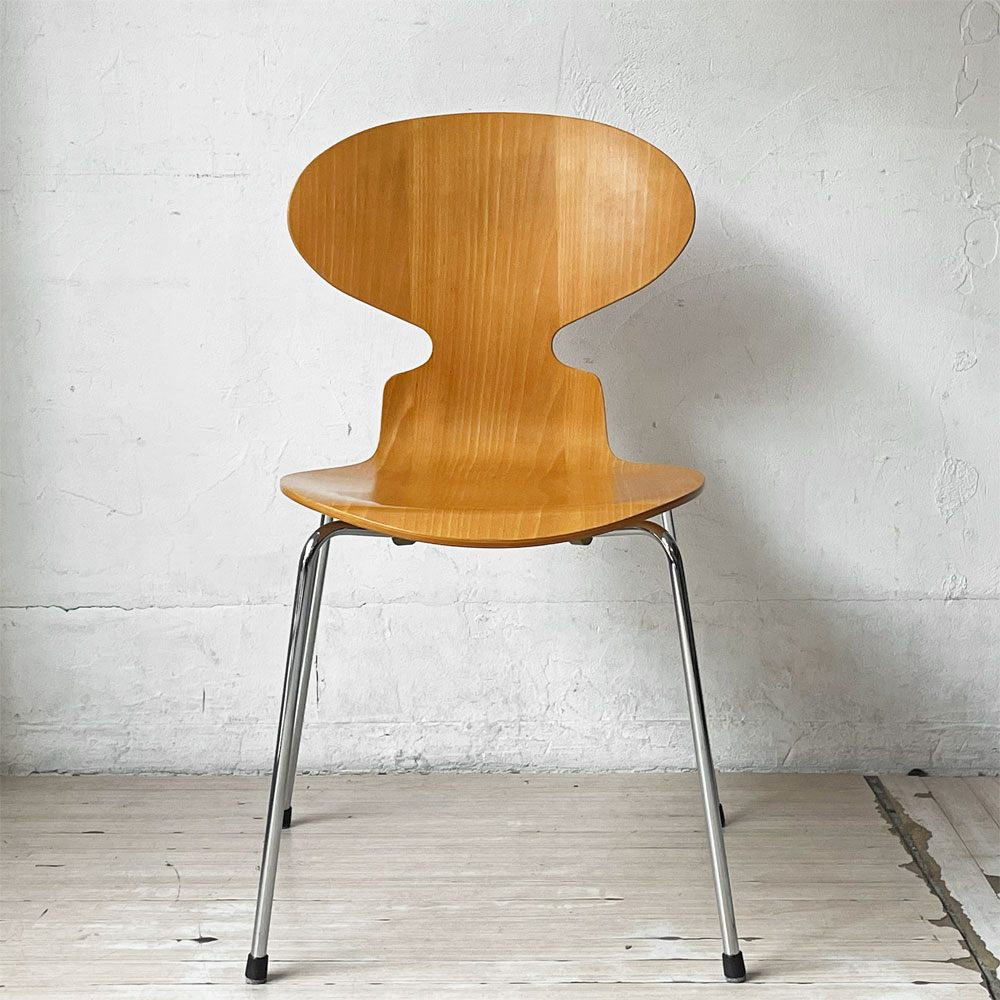 フリッツハンセン Fritz Hansen 3101 アリンコチェア アントチェア 4本脚 ナチュラルビーチ ラッカー仕上げ フェルトグライズ アルネ・ヤコブセン ★