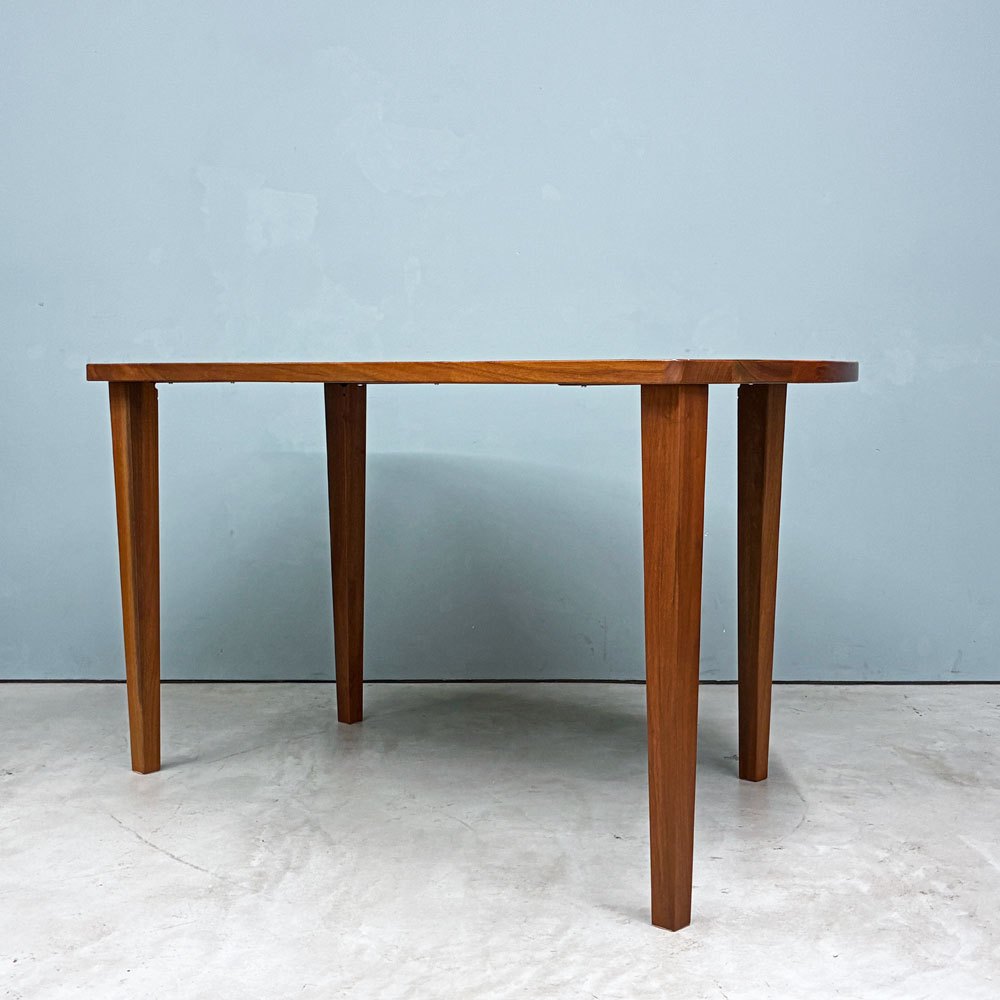 フジシ FUJISHI エーステージ Astage 変形ダイニングテーブル R天板 ウォールナット無垢材 iMAオリジナル W125cm ◎