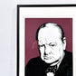 コンラッドリーチ CONRAD LEACH シルクスクリーン ウィンストン・チャーチル Winston Churchill アートフレーム 大型 ポスター 額装品 現代アート ポップアート イギリス ●