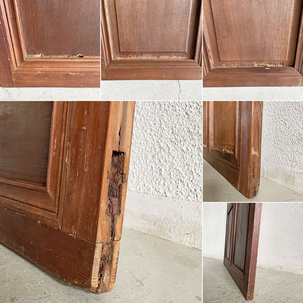 ジャパンビンテージ Japan Vintage ガラス戸 90.5×180cm 色ガラス 型ガラス 大正～昭和初期 建具 古家具 ガラスリペア品 〓