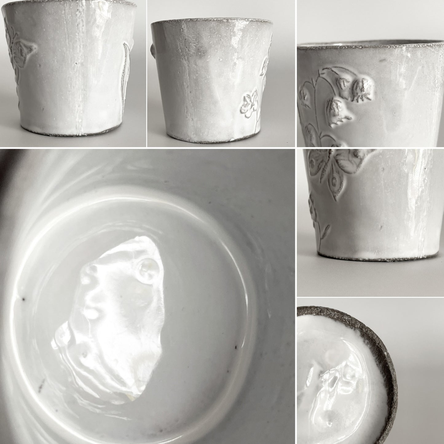 アスティエ・ド・ヴィラット Astier de Villatte フルール Fleurs カップ タンブラー 蝶 スズラン 陶器 フランス B ■