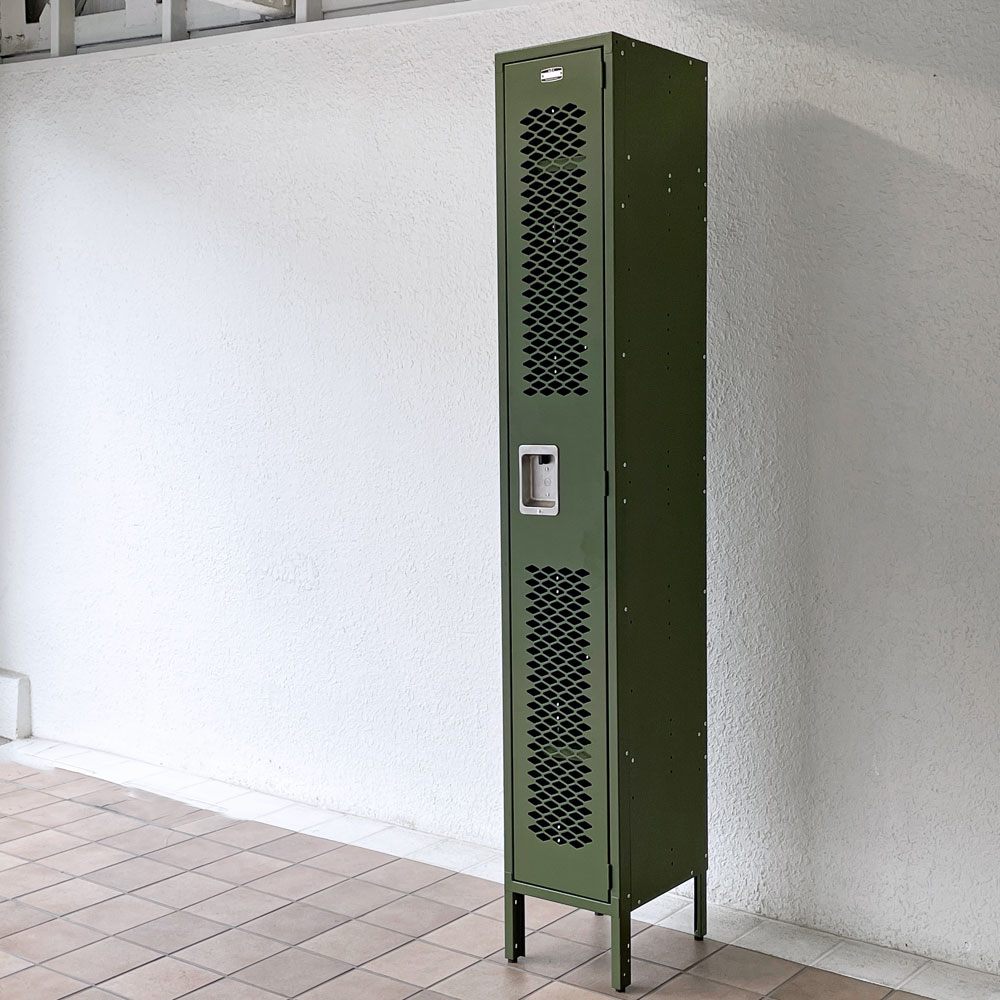 WHOLE EQUIPMENT CATALOG ジェネラルスチールロッカー シングル カーキ スチールキャビネット インダストリアル 店舗什器 廃番 ◇