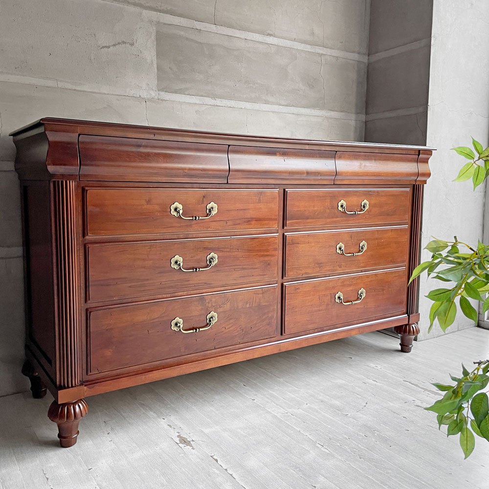イーセンアーレン ETHAN ALLEN マルケス・ドレッサー Marques Dresser ワイドチェスト サイドボード 抽斗9杯 British Classics US 米国 ♪