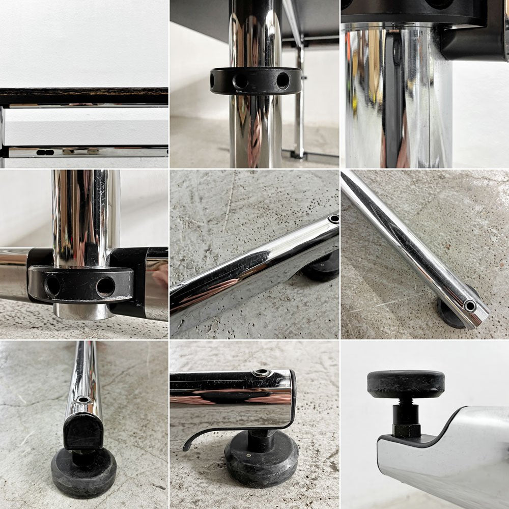 ユーエスエムハラー USM Haller キトステーブル KITOS ミーティングテーブル デスク 長方形 W199.5cm オーク材 ブラックラッカー フリッツ・ハラー スイス 〓