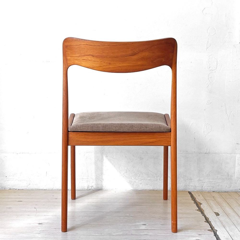 デンマークビンテージ Danish Vintage チーク材 ダイニングチェア デンマーク ファブリック 北欧家具 A ★