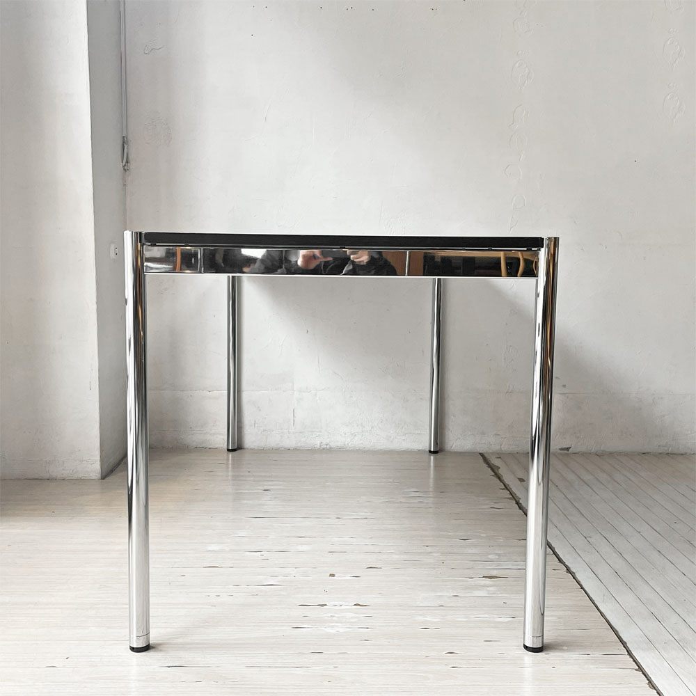 ユーエスエムハラー USMハラー USM Haller モジュラーファニチャー ハラーテーブル ワークデスク W150cm オーク材 ブラック ペントレー＆トロメオ用パーツ付き 高さ調整リング付き+H2cm ★