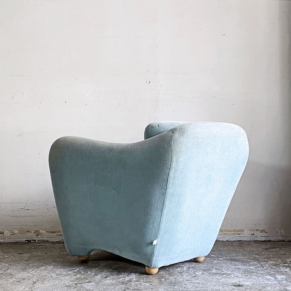 イデー IDEE ミニミラーアームチェア MINI MILLER ARM CHAIR パーソナルチェア シングルソファ ファブリック ブルーグレー ■