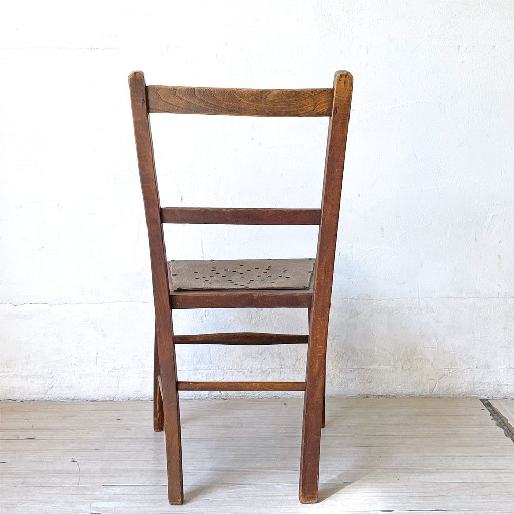 フランス アンティーク キッズチェア Kids chair スタッズ 鋲打ち ディスプレイ チェア フラワースタンド 花台 A ★
