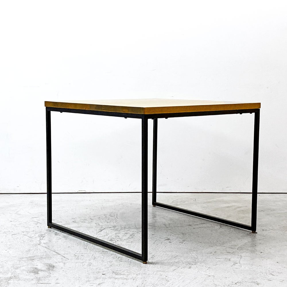 リセノ Re:CENO ワイリー WIRY ダイニングテーブル スクエア オーク材 アイアンレッグ W80cm ●