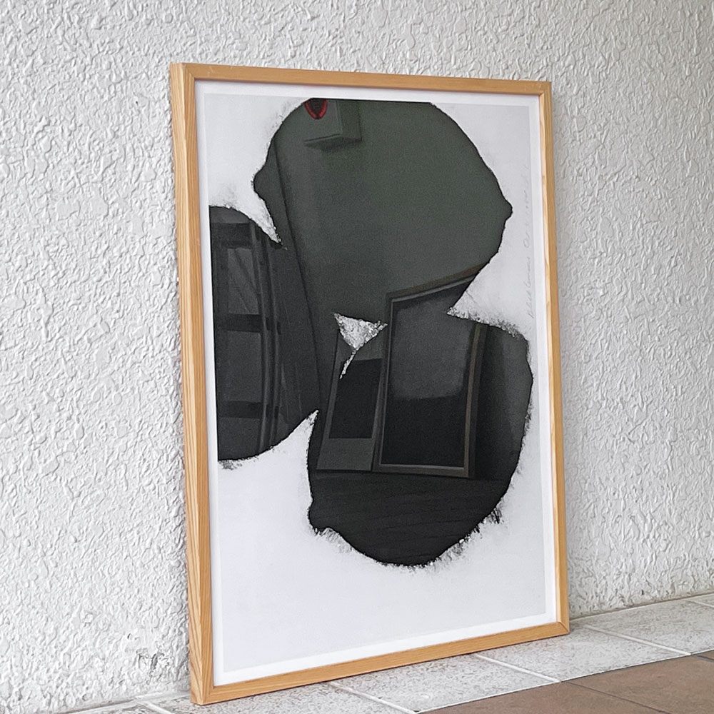 イデー IDEE ドナルド・サルタン Donald Sultan 「ブラックレモン Black lemons」 オフセット アートフレーム ポスター W51 × H64 cm 額装品 ◇