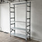 メタルシステム METALSISTEM スーパー123 SUPER123 シリーズ スチールシェルフ TIER STEEL SHELF ハンギングバーセット Ｗ128×Ｄ41.5×Ｈ213 4段 ◇