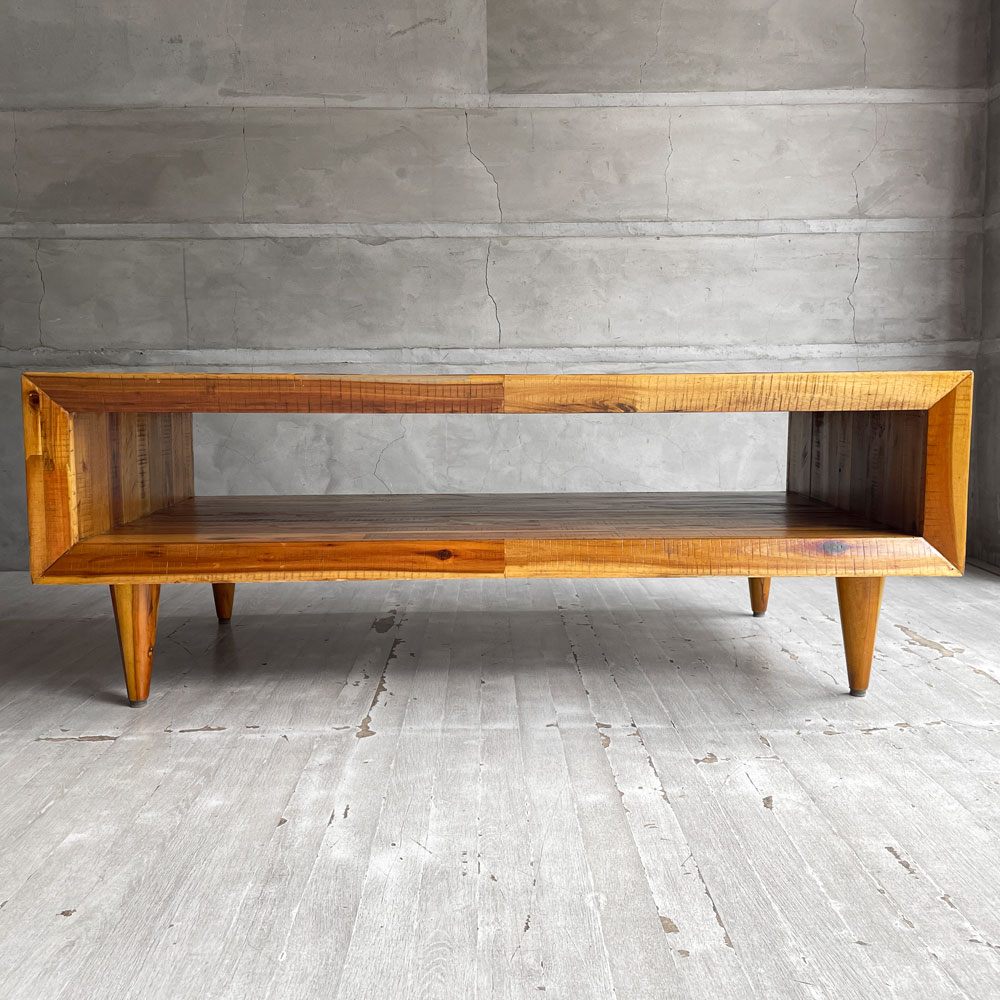 ウエストエルム West Elm アレクサ レクタングル コーヒーテーブル Alexa Rectangle Coffee Table ローテーブル AVボード パイン古材 廃番 ♪
