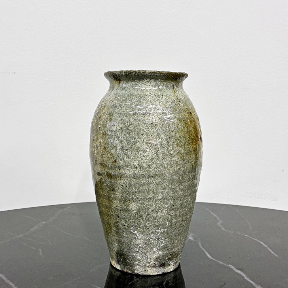 八田亨 花器 花瓶 フラワーベース 陶器 穴窯 薪窯 現代作家 日本 国産 H18.5cm ◎