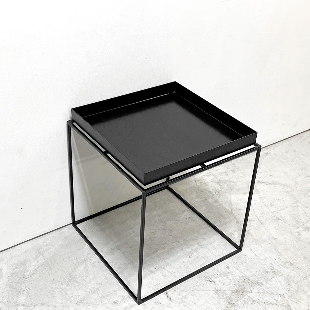 ヘイ HAY トレイテーブル Tray Table コーヒーテーブル センターテーブル Mサイズ ブラック W40cm スクエア 2Way 北欧 デンマーク モダン 定価￥42,900- B ●