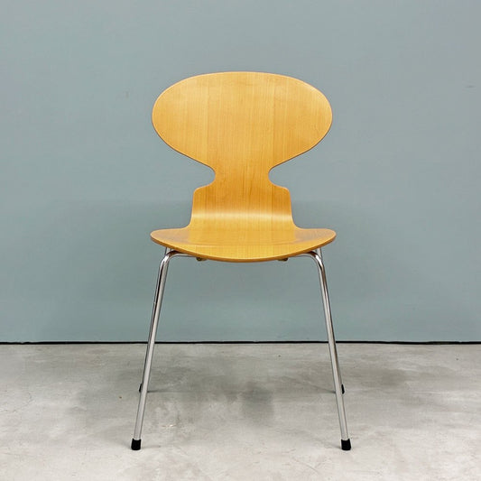 フリッツハンセン Fritz Hansen 3101 アントチェア 4本脚 ナチュラルビーチ材 ラッカー仕上げ アルネ・ヤコブセン 北欧家具 B ◎