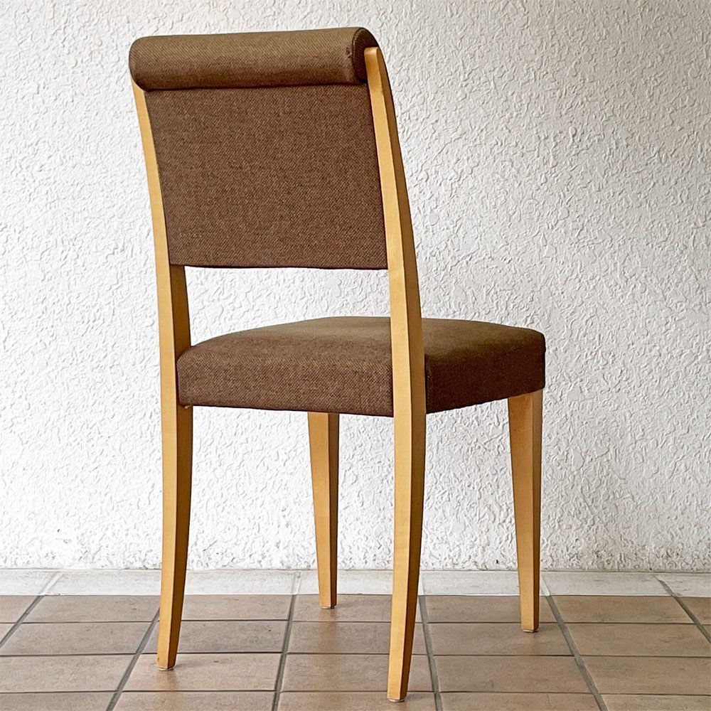 イデー IDEE アラダン チェア ALADIN Chair ダイニングチェア ブラウン ファブリック メープル材 植木莞爾 廃番 ◇