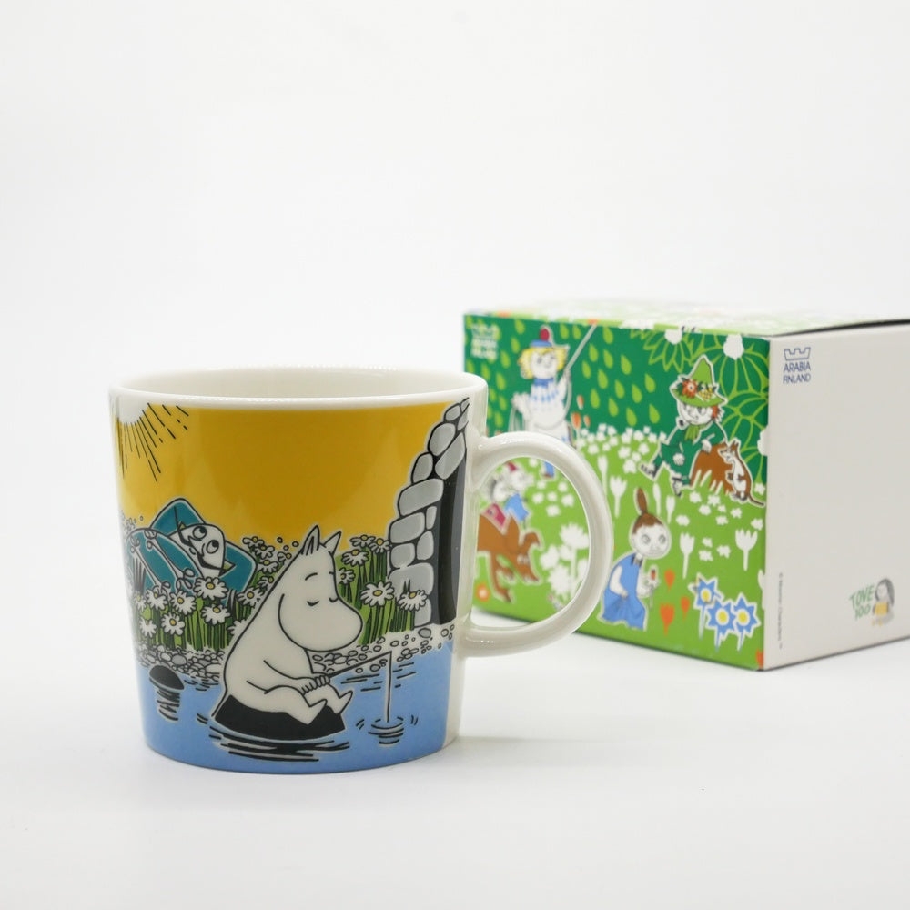 アラビア ARABIA ムーミンマグ MOOMIN 浜辺のひととき モメントオンザシュアー 2015年 夏限定 フィンランド 北欧食器 箱付き ●