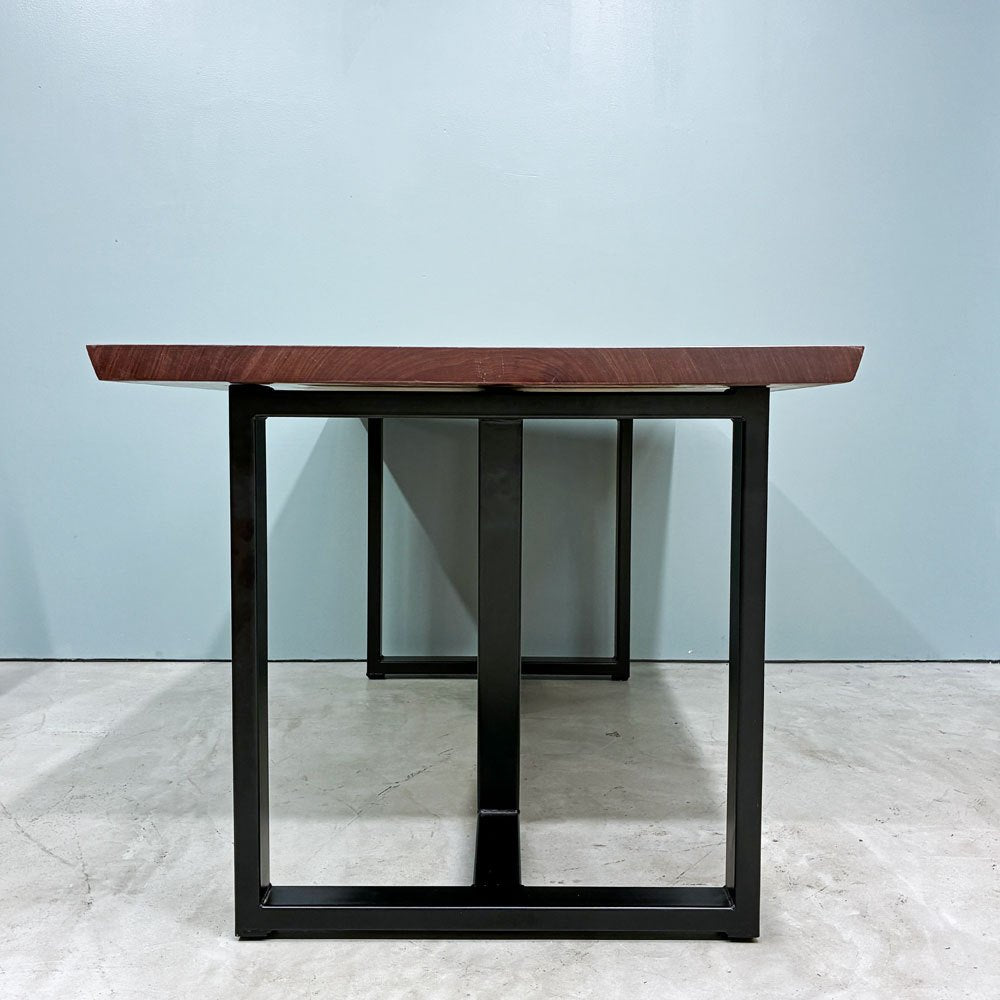 アノニマスデザイン Anonymous Design 天然木 一枚板 ダイニングテーブル スチール脚 W150cm 店舗什器 ◎