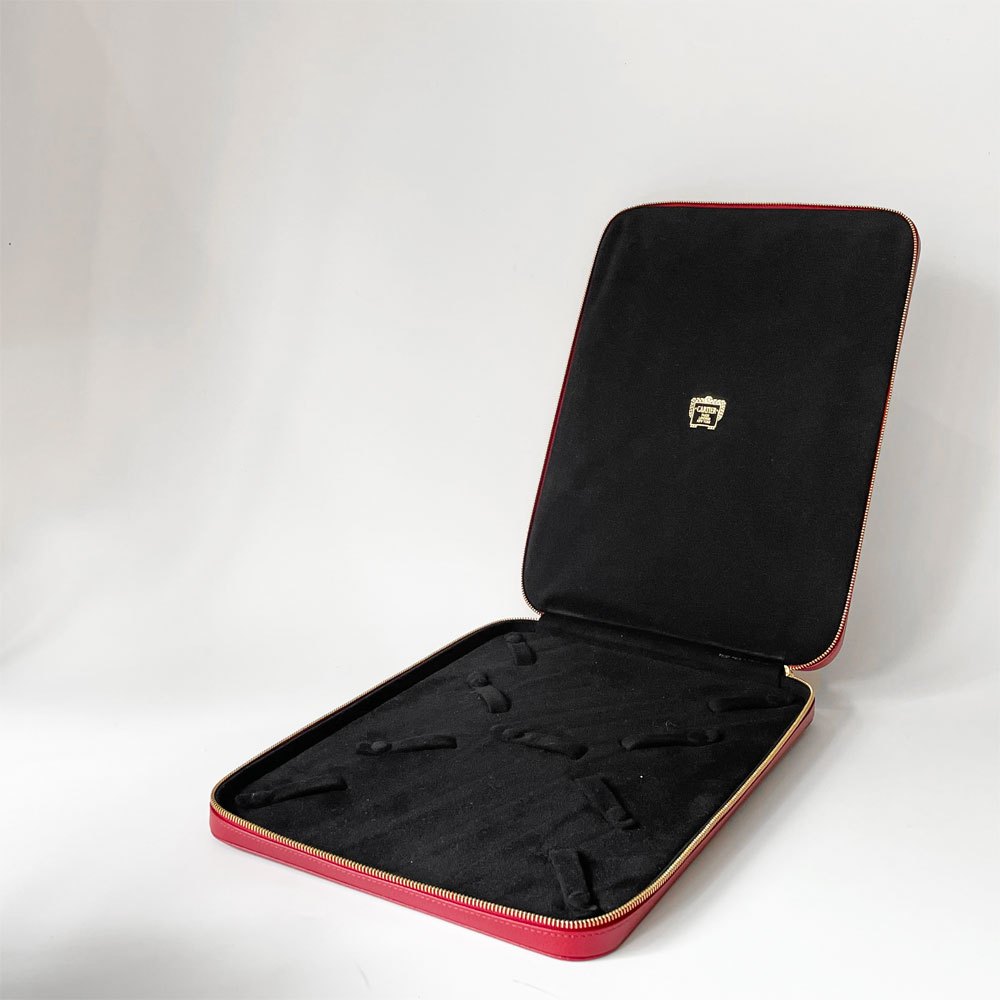 カルティエ Cartier ジュエリーポーチ リングポーチ 純正ボックス レザー 24×33㎝ フランス ★