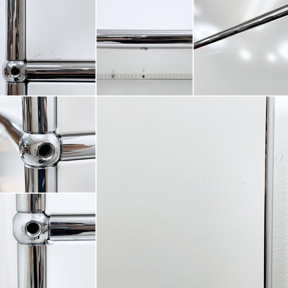 ユーエスエムハラー USMハラー USM Haller モジュラーファニチャー キャビネット シェルフ 1列5段 W77×D37cm ドロップダウンドア×2 エクステンションドア×1 メタルボックスインサート付 ●