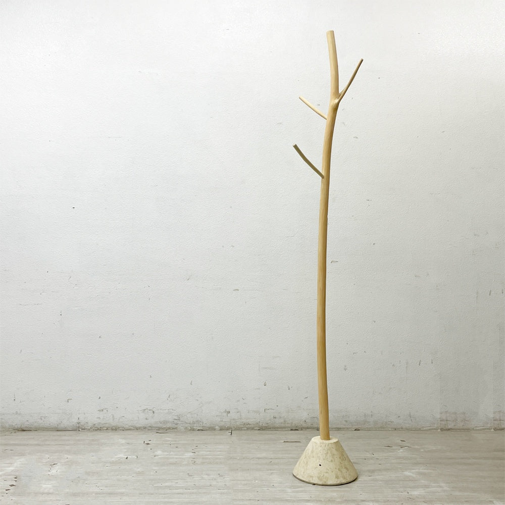 イデー IDEE ウッデンコートツリー Wooden Coat Tree コートスタンド コートハンガー タマリン材×マクタン石 H183cm 定価￥33,000- ●