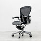 ハーマンミラー Herman Miller アーロンチェア Bサイズ ポスチャーフィット クラシックカーボンメッシュ ポリッシュドアルミベース ビル・スタンフ ＆ ドン・チャドウィック 〓
