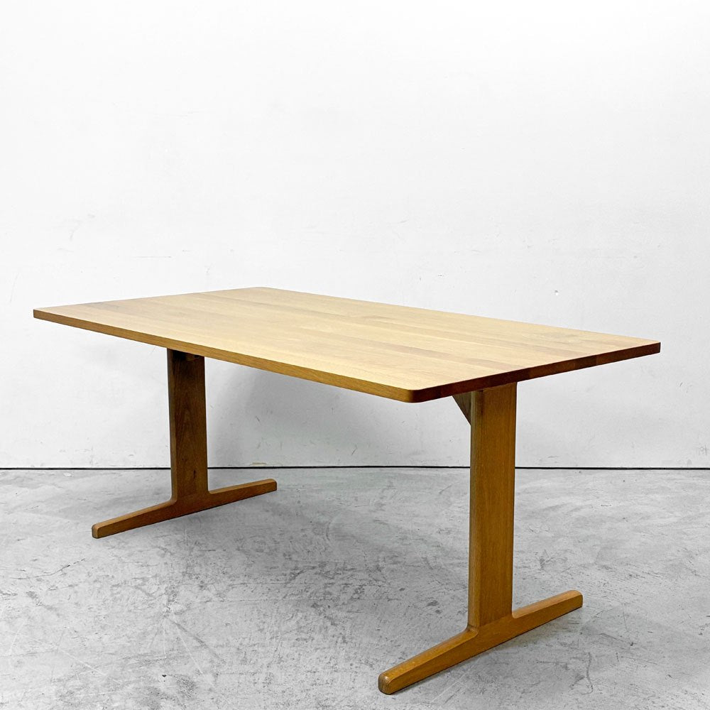 無印良品 MUJI 木製 リビングダイニング テーブル W150 × D80 × H65cm オーク無垢集成材 シンプル ナチュラルスタイル ●