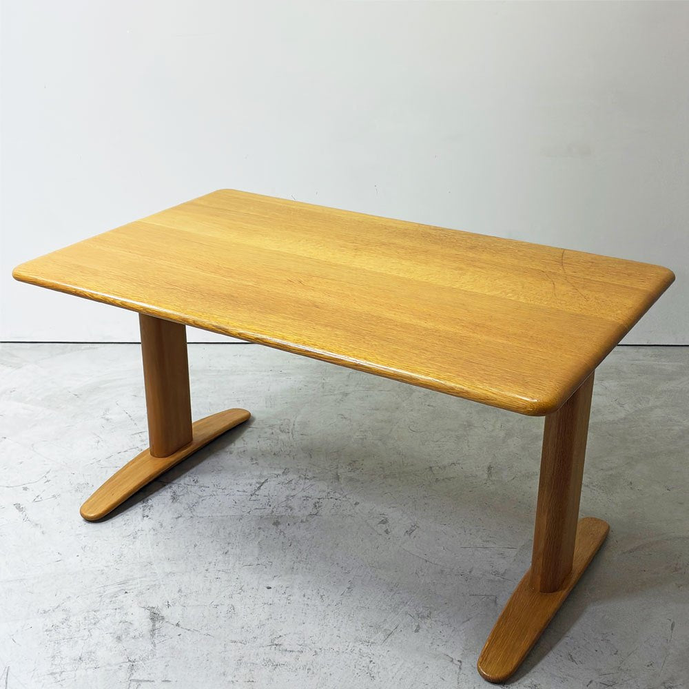 飛騨産業 HIDA キツツキ 森のことば ダイニングテーブル オーク無垢集成材 W135cm 佐々木敏光 国産家具 ●
