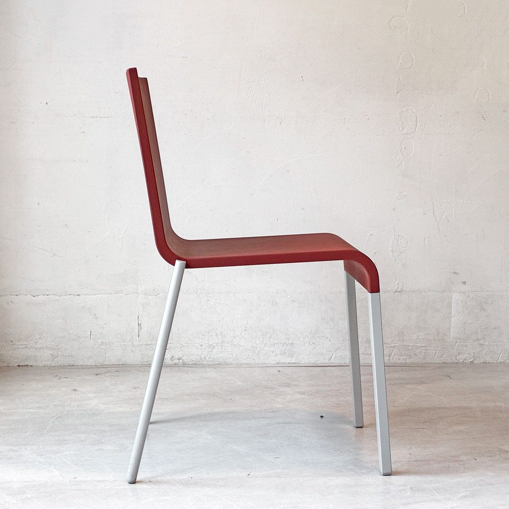 ヴィトラ vitra. ゼロスリー .03 ダイニングチェア スタッキングチェア マールテン・ヴァン・セーヴェレン Maarten Van Severen レッド A ★