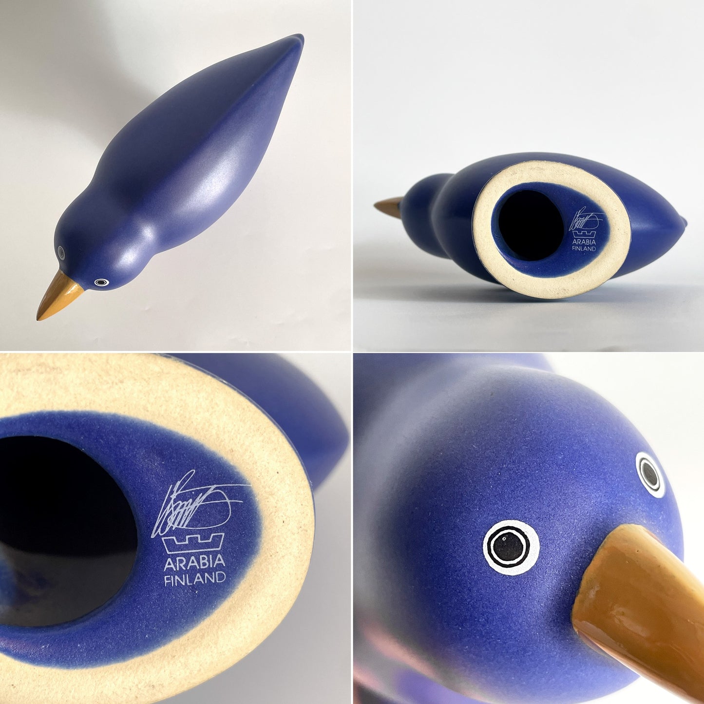 アラビア ARABIA パルビ Parvi リサ Lisa オブジェ 陶器 ブルー バード 鳥 ハワード・スミス Howard Smith 北欧 フィンランド ビンテージ ■